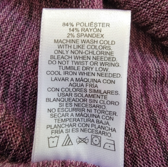 COMPANY Ellen Tracy Purple Heathered Cardigan Size L - Picture 7 of 10